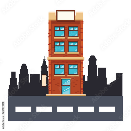 apartments building cartoon