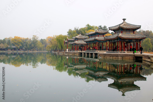Chinese traditional style landscape architecture in chengde mountain resort  China