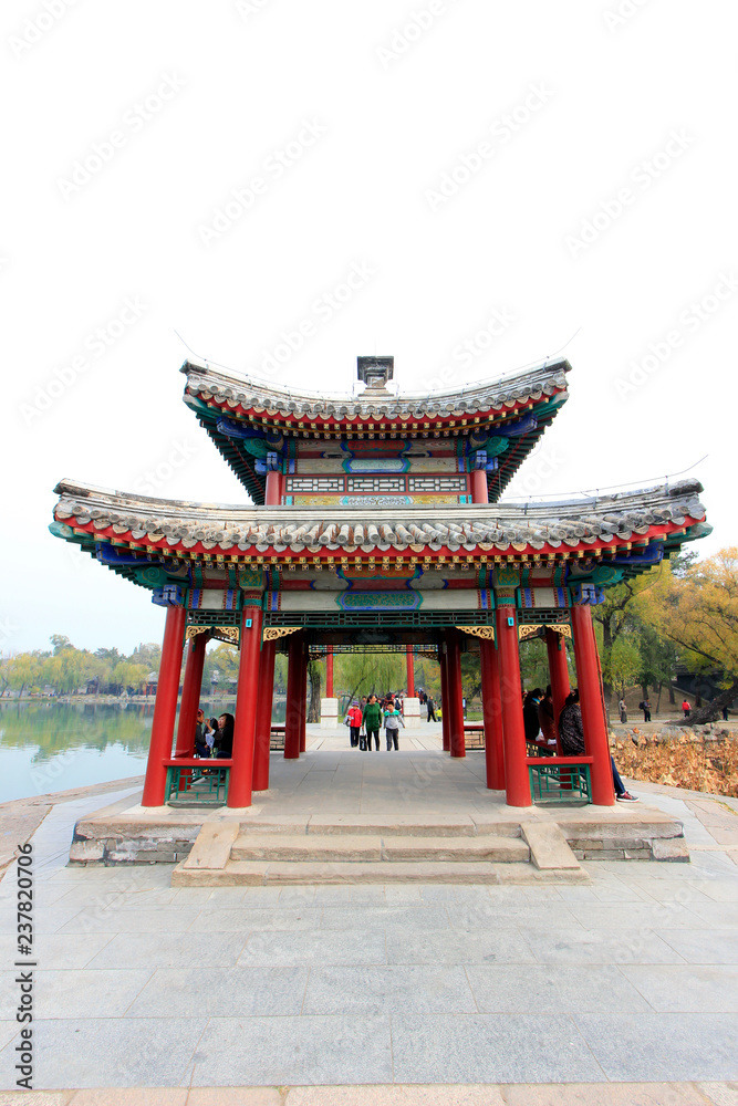 Chinese traditional style building scenery in chengde mountain resort, China Chinese traditional style building scenery in chengde mountain resort, China