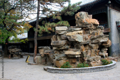 Fake rock landscape architecture in chengde mountain resort, China