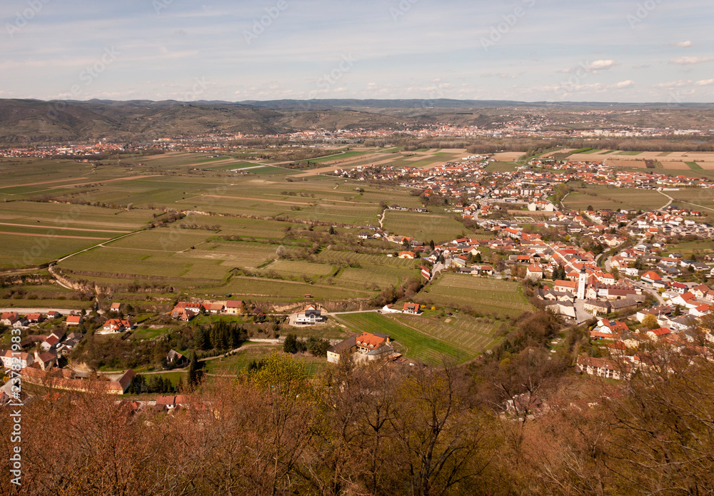 Obraz premium aerial view of the village