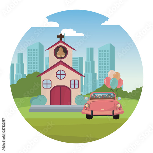 wedding car cartoon