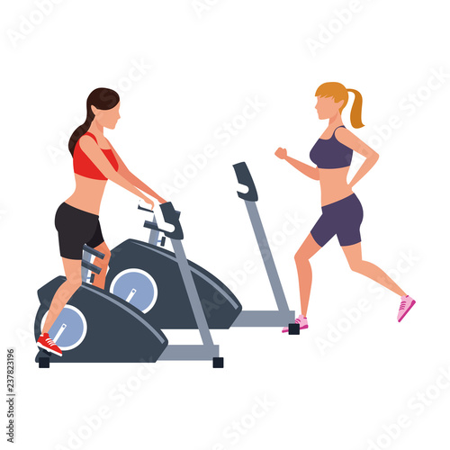 fitness machine  cartoon