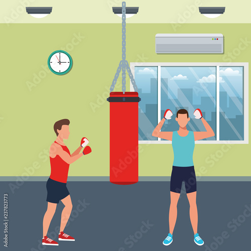 Fitness people training