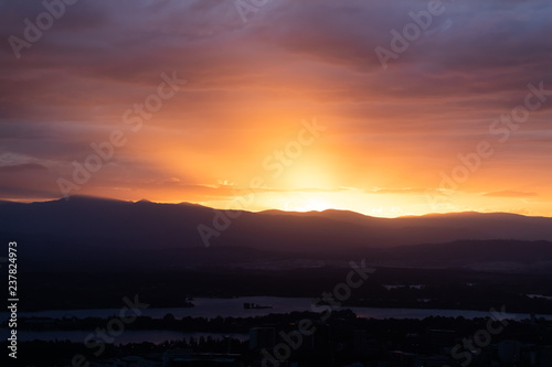 Canberra Sunset from Mount Ainslie, Canberra