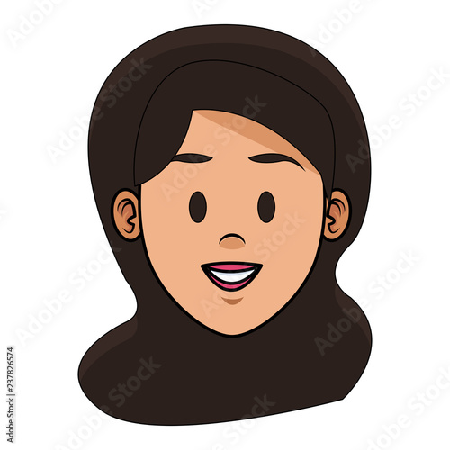 Woman face cartoon