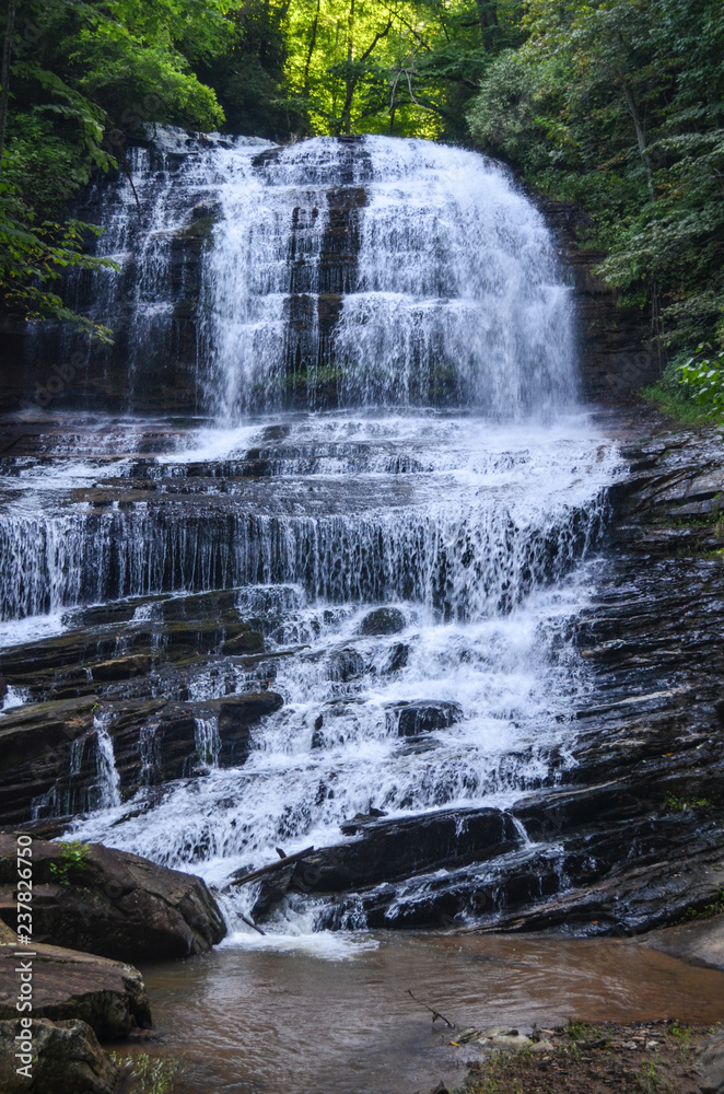 Pearson's falls in the town of Saluda in western North Carolina Pearson's falls in the town of Saluda in western North Carolina