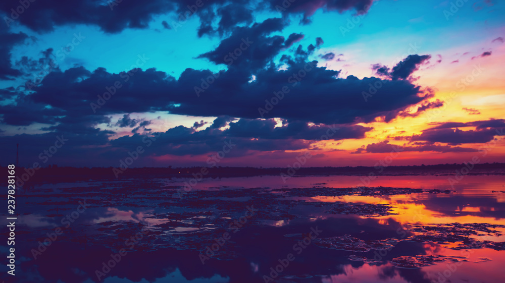 landscape river twilight sunset evening landscape river twilight sunset evening