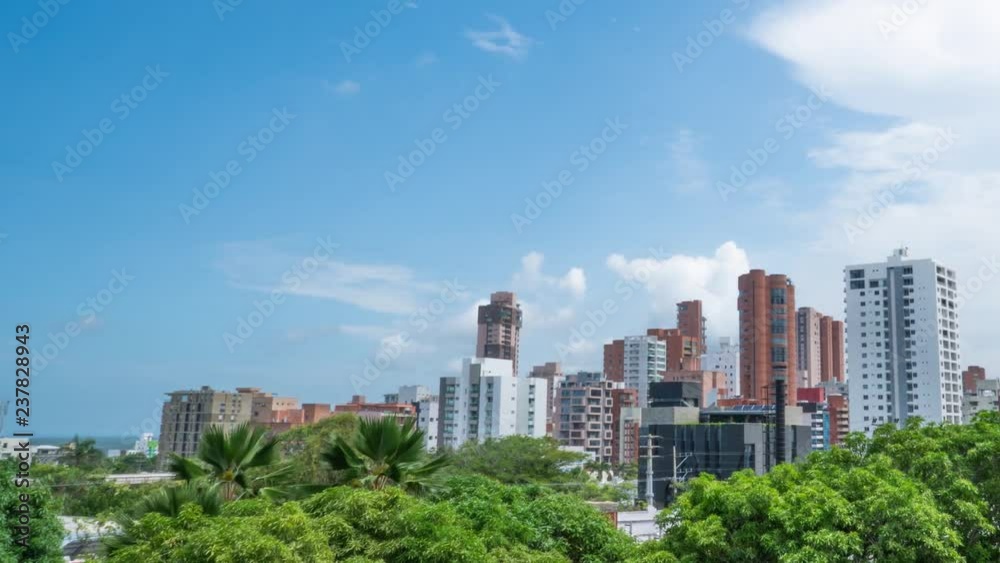 Skyline Timelapse of Barranquilla, Colombia on a Hot Sunny Day Skyline Timelapse of Barranquilla, Colombia on a Hot Sunny Day