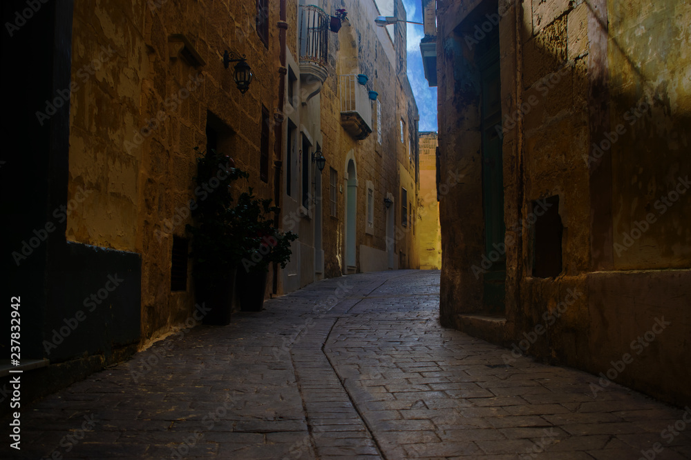 Narrow alleys in Malta