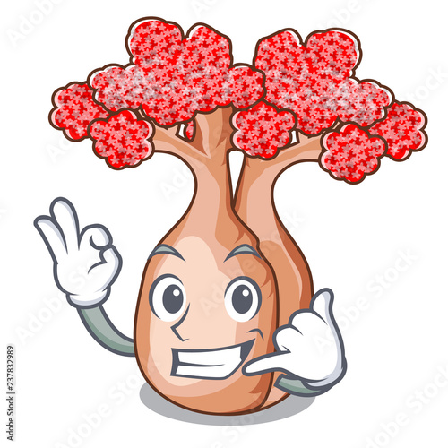 Call me bottle shaped tree on a cartoon