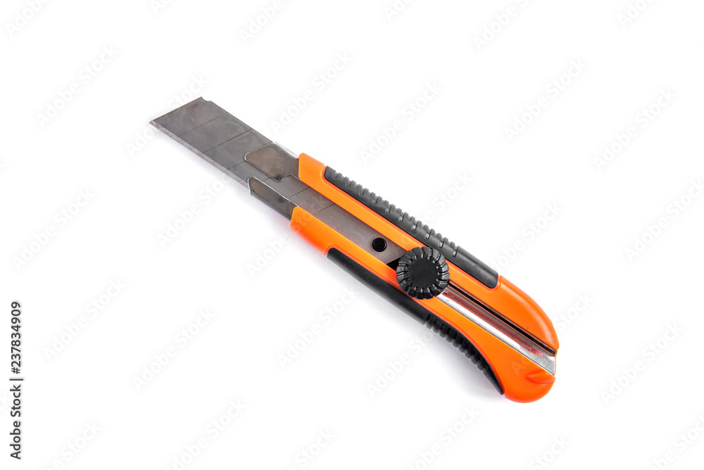 Construction knife isolated on white background. Construction knife isolated on white background.