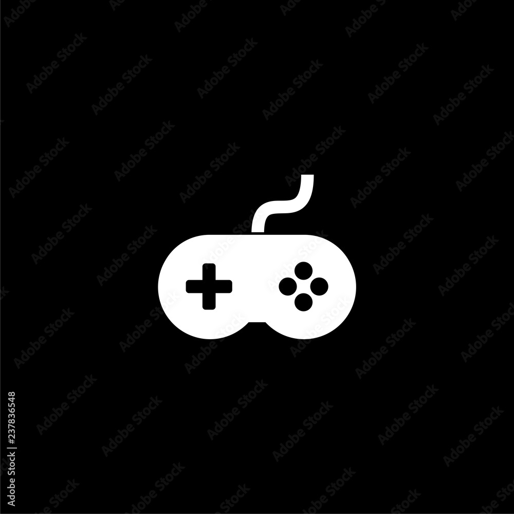 Video game controller or gamepad icon or logo on dark background  ilustración de Stock | Adobe Stock