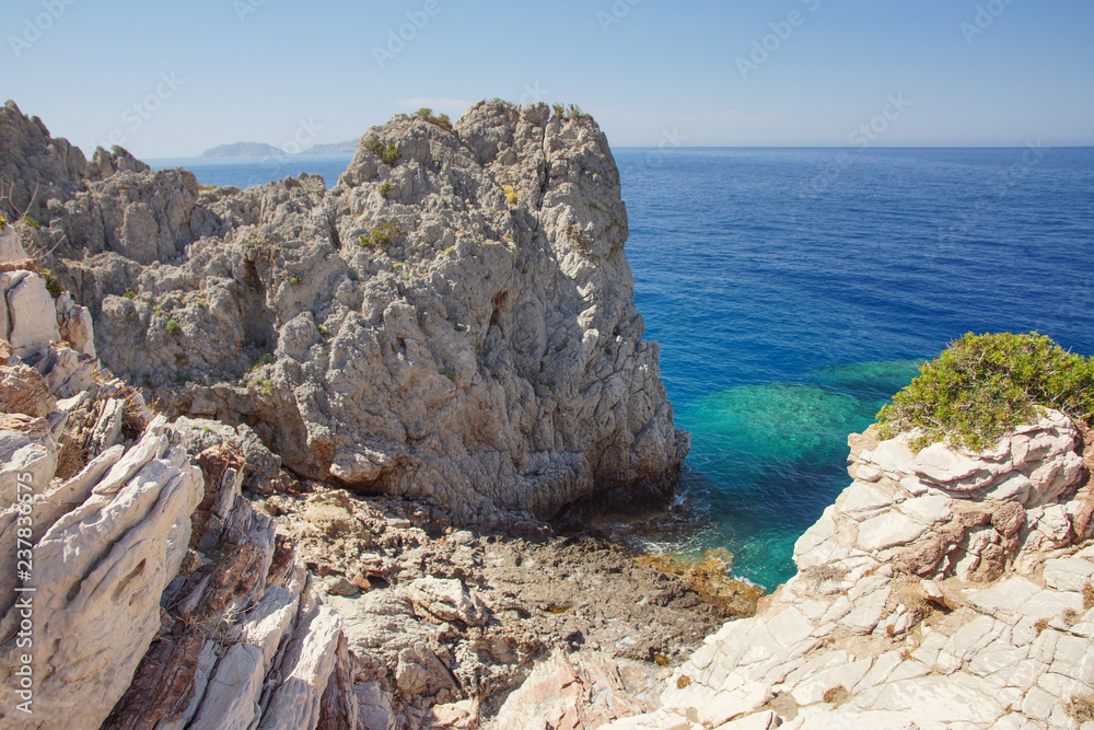 Different views of the coast of Greece Different views of the coast of Greece