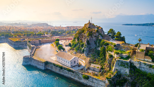 Obraz na płótnie Panoramic view of Kerkyra, capital of Corfu island, Greece w salonie