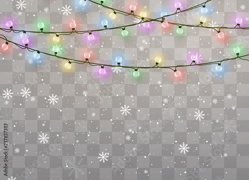 Christmas lights isolated