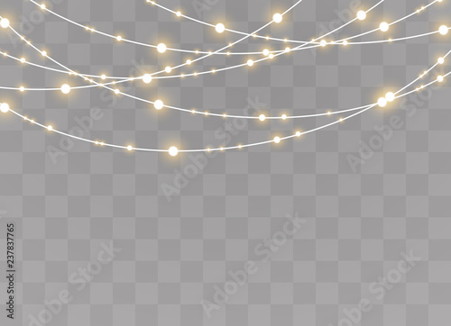 Christmas lights isolated