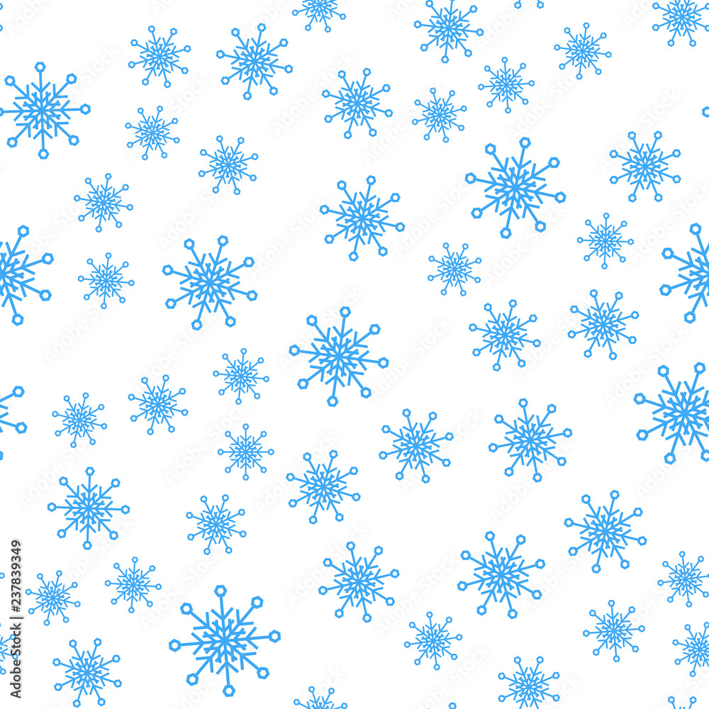 Seamless pattern of winter snowflakes vector background. Seamless pattern of winter snowflakes vector background.
