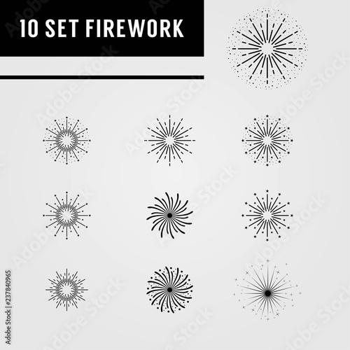 firework vector design template