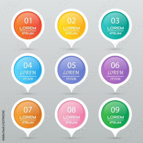 Circle Sticker, label colorful set