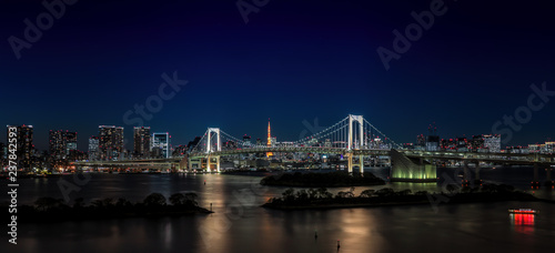 Rainbow bridge panorama, tokyo © paulcowell