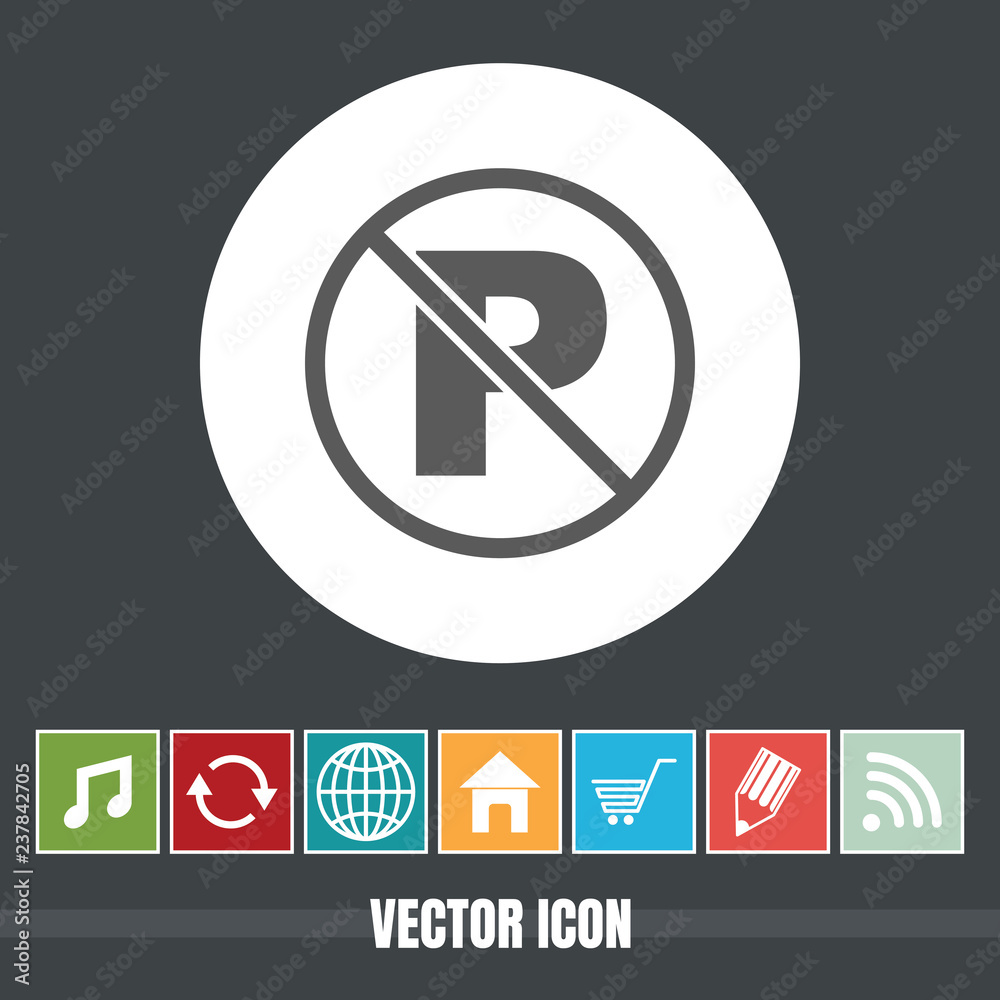 very Useful Vector Icon Of No Parking with Bonus Icons Very Useful For Mobile App, Software & Web very Useful Vector Icon Of No Parking with Bonus Icons Very Useful For Mobile App, Software & Web
