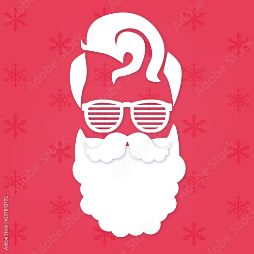 Weihnachtsmann mit cooler Brille und Frisur