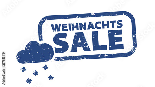Stempel - Weihnachtssale - Schnee Wolke blau