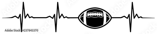 American Football heartbeat #isoliert #vektor - Herzschlag