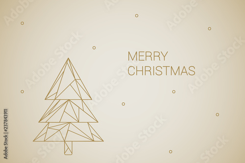 goldene Weihnachtskarte im Polygonstil