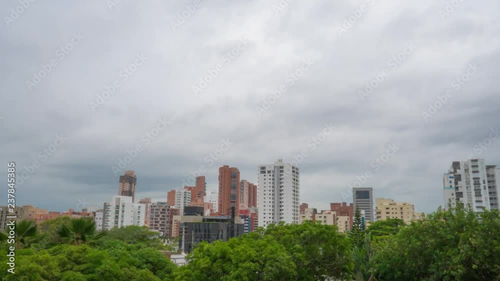Downtown City Center Timelapse of Northern Barranquilla, Colombia During A Cloudy Day Downtown City Center Timelapse of Northern Barranquilla, Colombia During A Cloudy Day