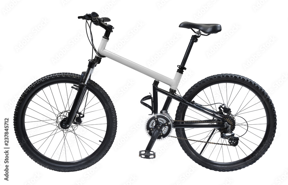 Mountain bicycle bike isolated on white background