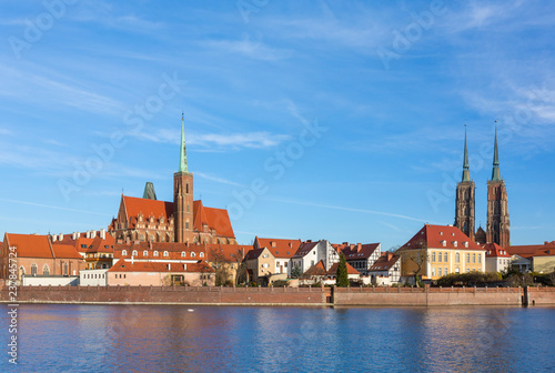 Cathedral of St John the Baptist on the Odra river in Wroclaw, Poland