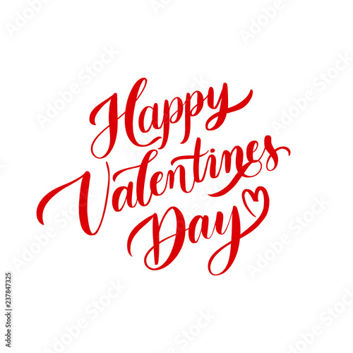 Happy Valentines Day Hand Drawing Vector Lettering design. Love background.