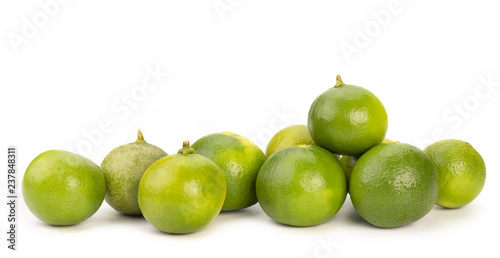 Fresh lime on white background.