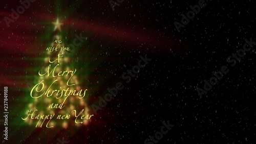Weihnachtsbaum im Schnee Animation loopbar 6 sec.