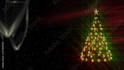 Weihnachtsbaum im Schnee Animation loopbar 6 sec.