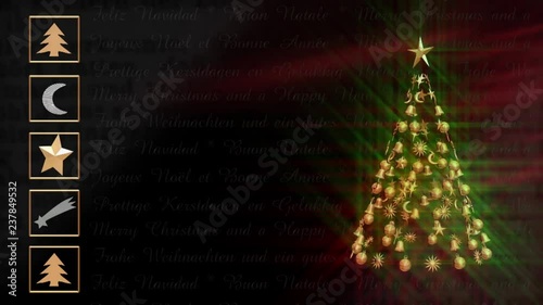 Weihnachtsbaum im Schnee Animation loopbar 6 sec.