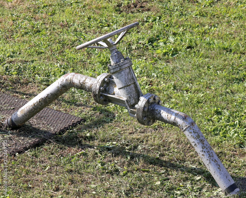 Naklejka premium pipe valve of the industrial plant