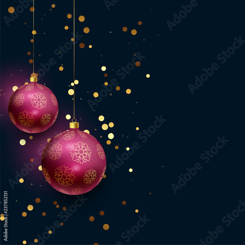 beautiful 3d christmas balls with falling glitter