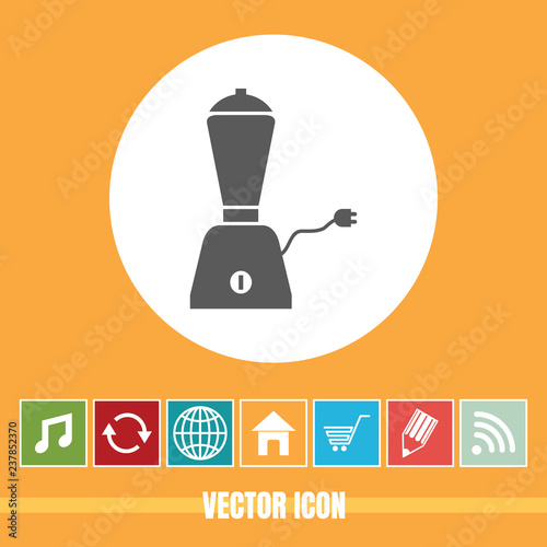very Useful Vector Icon Of Mixer Grinder with Bonus Icons Very Useful For Mobile App, Software & Web