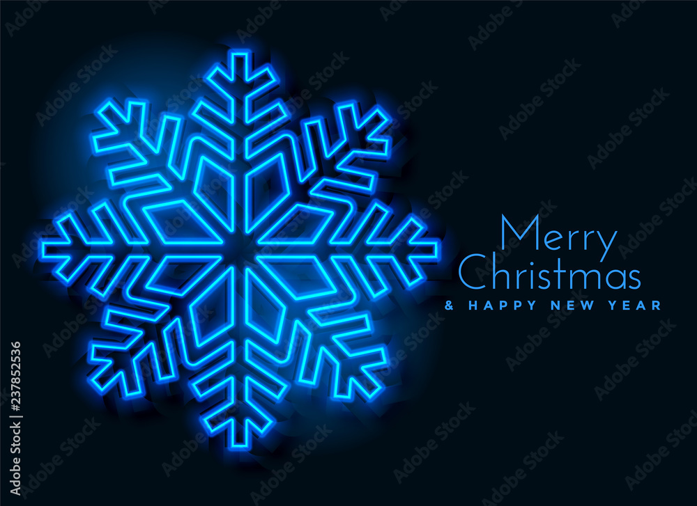 blue neon snowflakes background design blue neon snowflakes background design