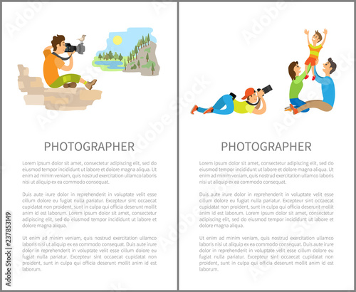 Photographers Taking Picture with Photo Equipment