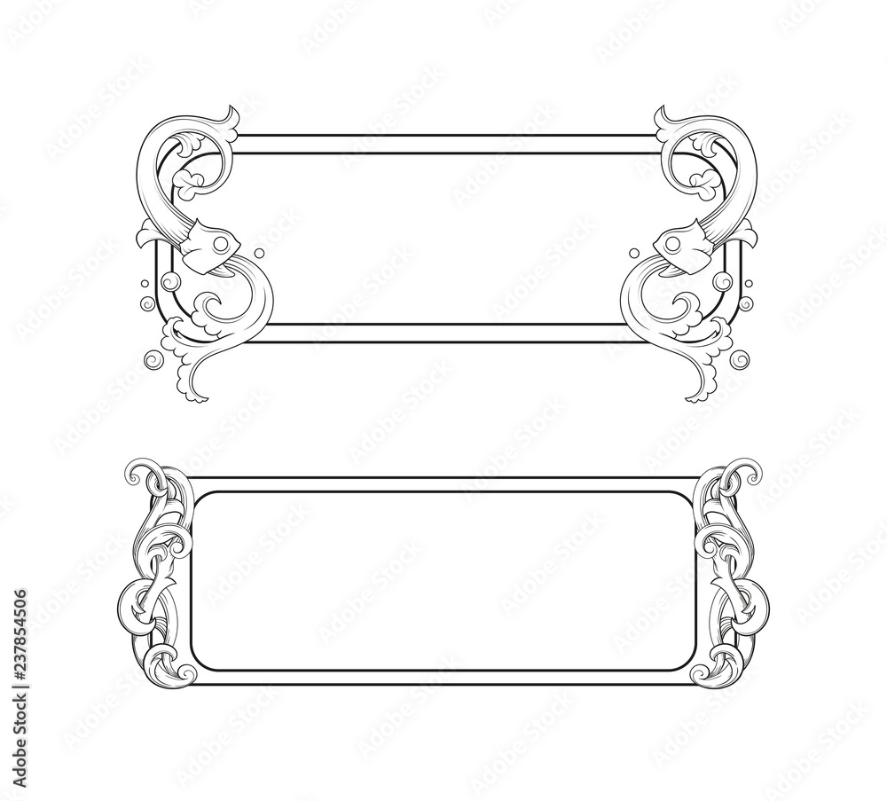 Decorative frame, place for text. Element for design. Decorative frame, place for text. Element for design.