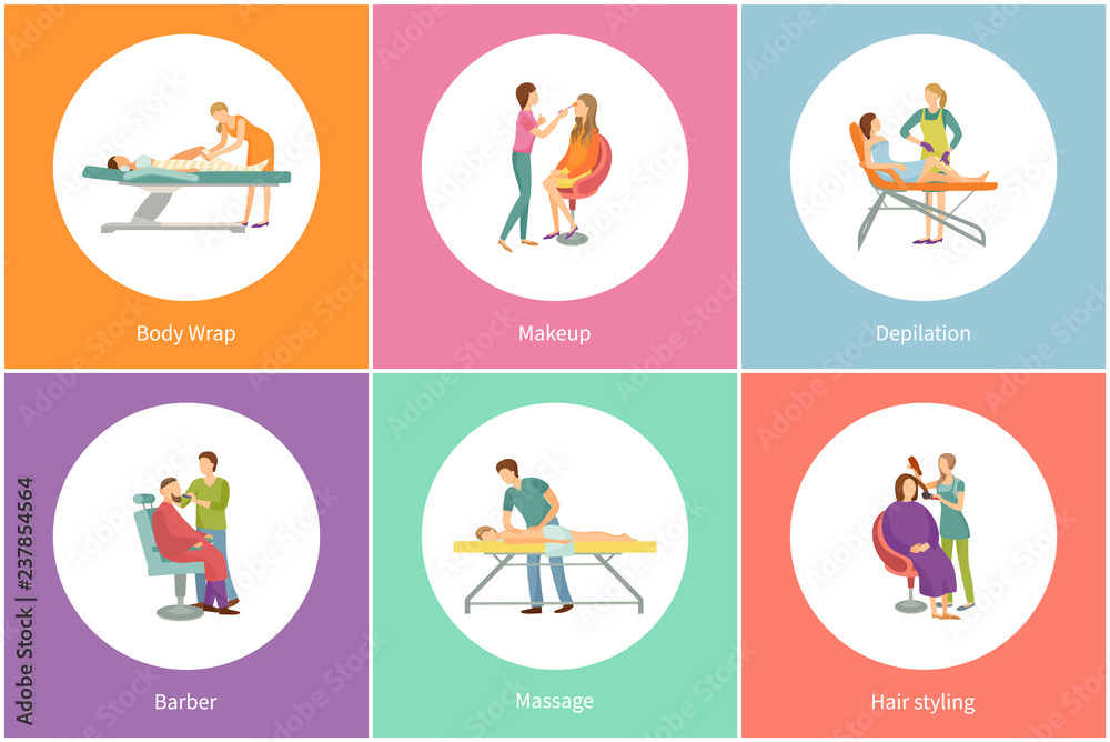 Hair Styling and Hairstyle Making Icons Set Vector Hair Styling and Hairstyle Making Icons Set Vector