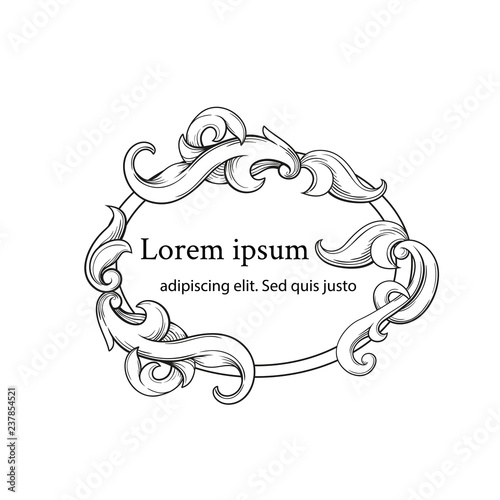 Decorative frame, place for text. Element for design.