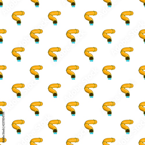Waterslide in pool pattern. Cartoon illustration of waterslide in pool vector pattern for web