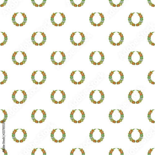Funeral wreath pattern. Cartoon illustration of funeral wreath vector pattern for web