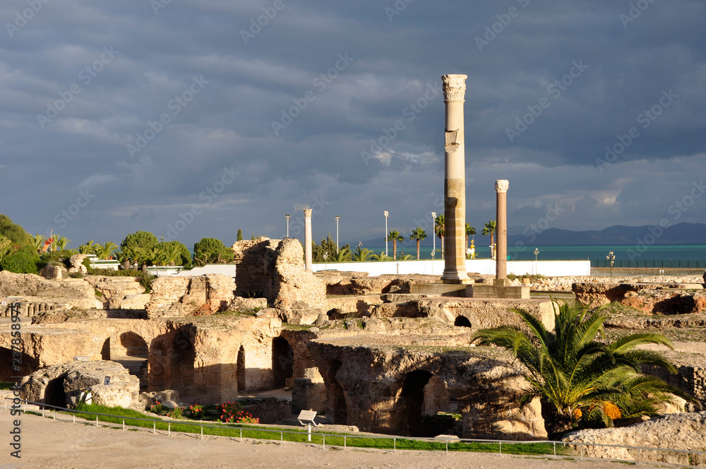 Karthago:  Unesco World Heritage Site with roman ruins of the Epoque Haniball
