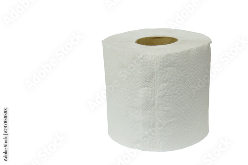 tissue paper roll on white background